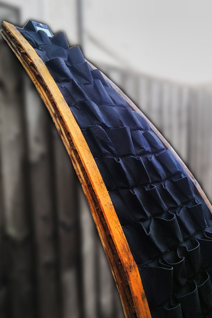 Greenwall livingwall vertical garden on geodesic dome